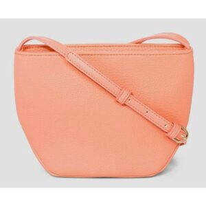 A New Day Womens Coral Leather Inner Pockets Adjustable Crossbody Bag One Size